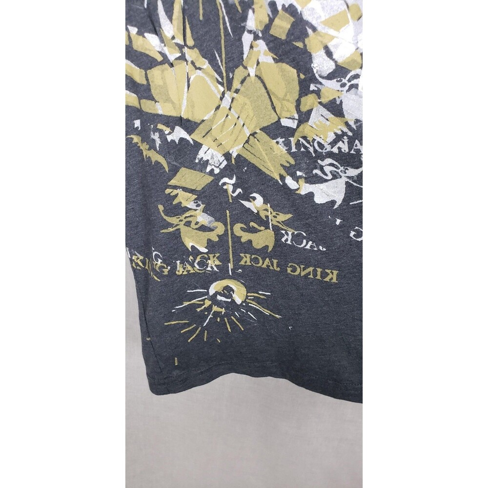 Disney Nightmare Before Christmas Tee Shirt L Gray Jack Skellington Halloween - Picture 4 of 8